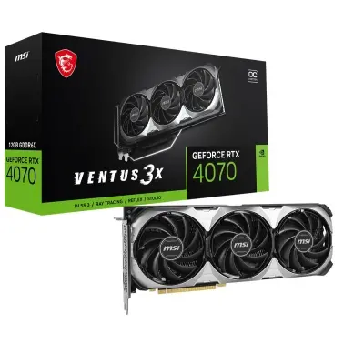 MSI VGA GEFORCE RTX 4070 VENTUS 3X E 12G OC RTX4070 12GB GDDR6 192B DX12 PCIE 4.0 X16 (3XDP 1XHDMI)