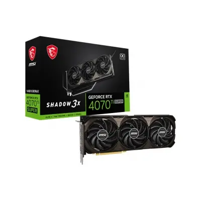 MSI VGA GEFORCE RTX 4070 TI SUPER 16G SHADOW 3X OC RTX4070TIS 16GB GDDR6X 256B DX12 PCIE 4.0 X16 (3XDP 1XHDMI)