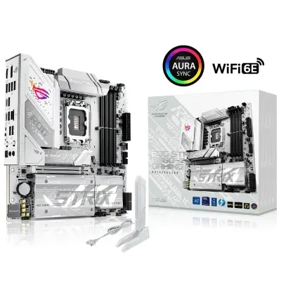 ASUS ROG STRIX B860-G GAMING WIFI Intel B860 LGA1851 DDR5 8600 DP HDMI Type-C 4x M2 USB3.2 Gen 2x2 WiFi 7 + BT AURA RGB 2.5Gbit LAN mATX 14+1+2+1 Güç Aşamaları, 1xGen5 M.2, ASUS AI Advisor, Thunderbolt 4