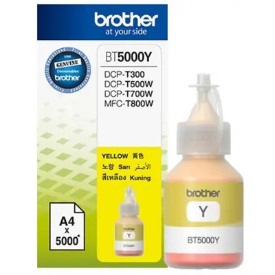 Brother BT5000Y Yellow Sarı 5.000 Sayfa Şişe Mürekkep DCP-T300-310-500-510-700-710 MFC-T800-810