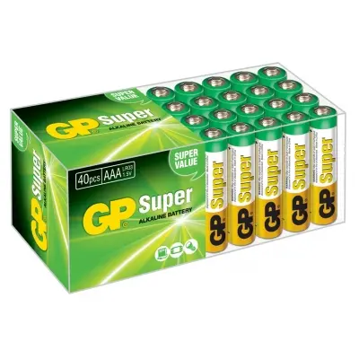 Süper Alkalin LR03 AAA Boy İnce Kalem Pil 40lı Paket GP24A-2VS40