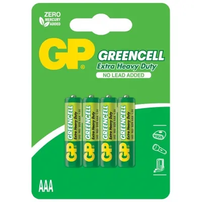 GP Greencel R03 AAA Boy İnce Çinko Kalem Pil 4'lü Paket GP24G-U4