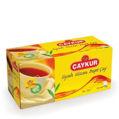 Çaykur Siyah Süzen Poşet Çay 2 gr 25 Adet (Net 50gr)