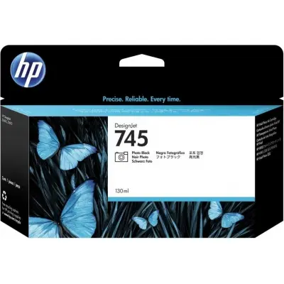 HP 745 Photo Black Fotoğraf Siyah 130ML Plotter Kartuşu F9J98A