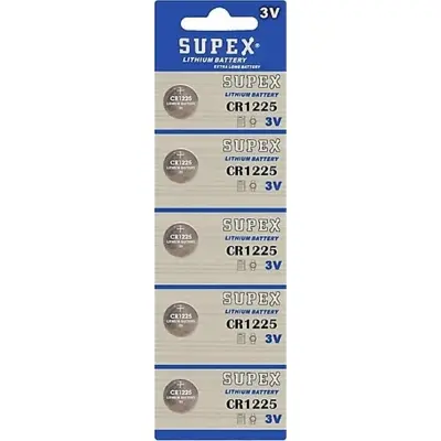 Supex CR1225-C5 3V Lityum Düğme Pil 5'li Paket