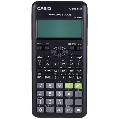 Casio FX-82ES Plus Siyah Bilimsel Fonksiyonlu Hesap Makinesi 2.Versiyon